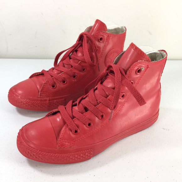 converse all red high tops